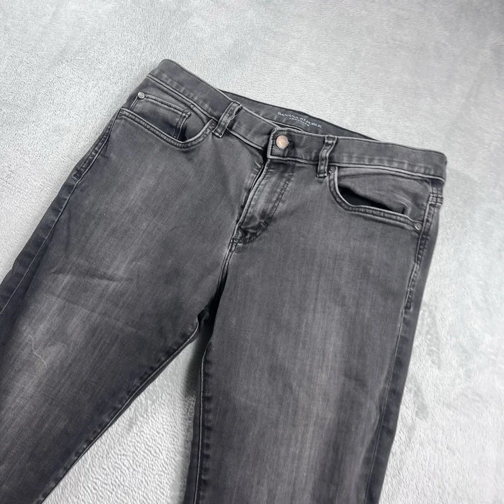 Banana Republic Traveler Jean 33x28* Slim Fit Mens Denim Pants Black